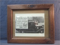 ~ Framed Vintage Automobile Photo