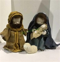 Nativity scene - appears to be handcrafted