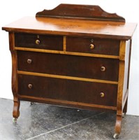 1910 Empire Revival 4 Drawer Dresser