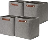Square Storage Cubes (4 Pack - 11"" Grey)