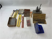 Assorted Drill Bits With Crate