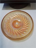 carnival glass console bowl well used