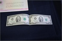 American 2 dollar bills