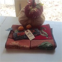 Fall table runner and decorations
