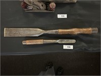 Pair Of Large Antique Carving Tools