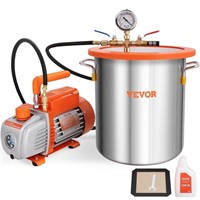 VEVOR 5 Gallon Vacuum Chamber and 3.5 CFM Pump