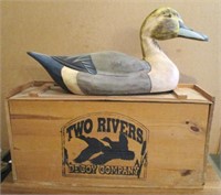 Two Rivers Duck Decoy & Wood Box