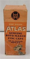 Vintage Atlas Boyd Mason Zinc Caps Full Box