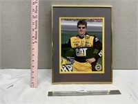 Ward Barton Signed Framed NASCAR Picture