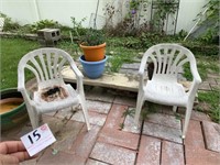 Chairs, Planter, abd Cast Iron