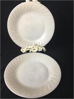 FireKing Swirl Pattern dinner plates (2)