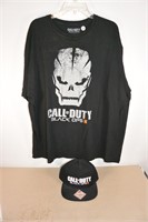 CALL OF DUTY BLACK OPS III SHIRT 2XL AND NEW HAT