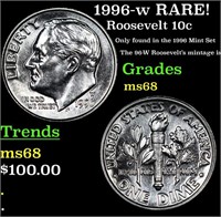 1996-w Roosevelt Dime RARE! 10c Grades GEM+++ Unc