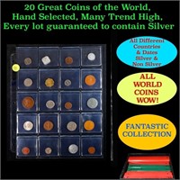 20 Great Coins of the World, hand selected, many t