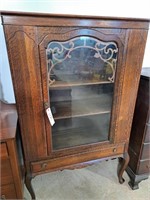 Oak china cabinet 38"W x 61"H