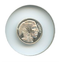 1 gram Silver Round - Buffalo Nickel, .999 Fine
