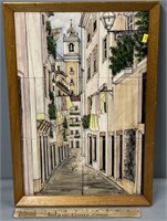 Portugal Street Scene Painting on Tiles