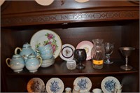 CONTENTS OF TOP SHELF OF CHINA CABINET