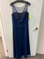 Bridesmaid Dress - Navy Blue Tulle Mesh, SIZE 12