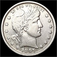 1897 Barber Quarter CLOSELY UNCIRCULATED