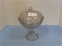 Covered pressed glass Compote