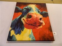 Cow Print on Stretched Canvas;