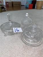 Vintage Crystal Cheese or Butter Dome Dish