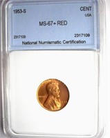 1953-S Cent NNC MS-67+ RD LISTS FOR $975