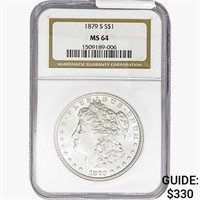 1879-S Morgan Silver Dollar NGC MS64