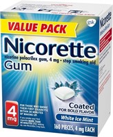 Nicorette 4mg Nicotine Gum to Quit Smoking -