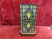 Leaded glass candle holder? Light box.