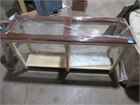 console table with glass toppers