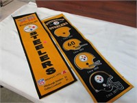 2 Pittsburgh Steelers 32" Pennants / Banners