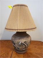 NAVAJO INDIAN ART POTTERY LAMP