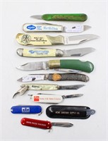 (11) Vintage Advertising Pocket Knife Lot SKOAL