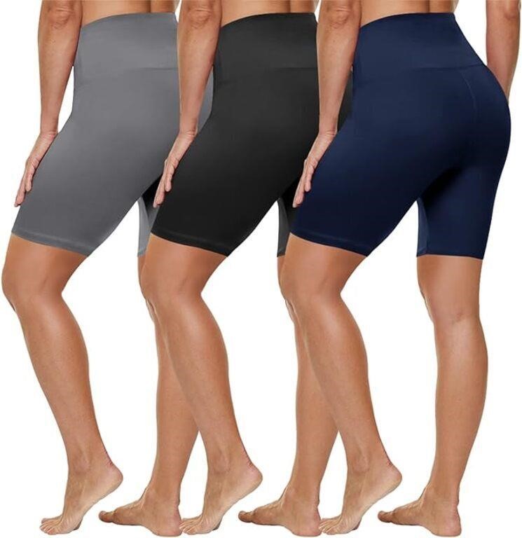 3 Pack Plus Size Womens Biker Shorts L/XL