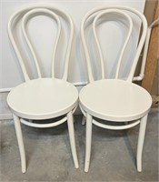 2pc White Parlor Chairs