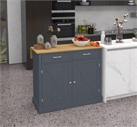 $206 Rolling Kitchen Island with Drop Leaf Wood