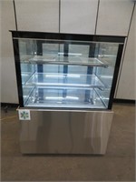 NEW 3' GLASS FLAT FRONT REFRIGERATED DISPLAY CASE