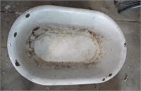 Large enamel basin. Measures 28"  x 18".