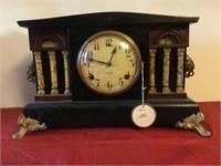 Large Black Gilbert Mantel Clock