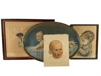 Antique Baby Prints, Pictures, Art