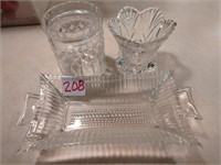 Misc glass w cracker dish