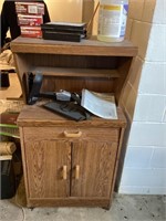 Wooden TV Cabinet w/ Wheels & Shelves