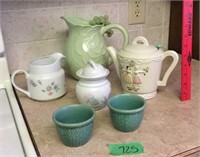 Vintage pitchers, dishes