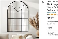 Deanurs Arched Window Metal Mirror,