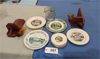Souvenir Plates, Wall Sconces, Ice Bucket
