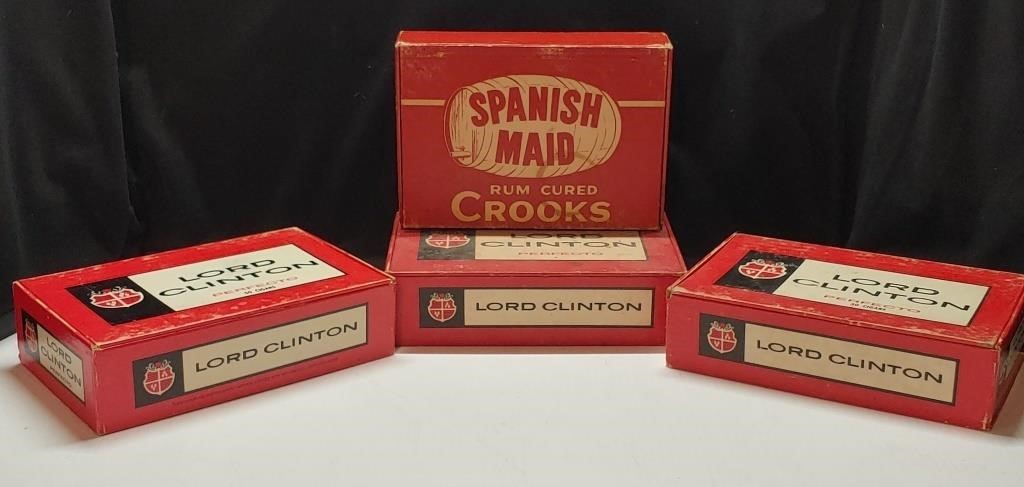 Cigar Boxes, Very good Vintage condition, three