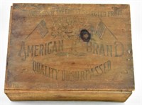 ANTIQUE AMERICAN BRAND ADVERTISING BOX