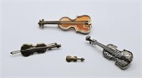 Collection of Assorted Violin Brooches